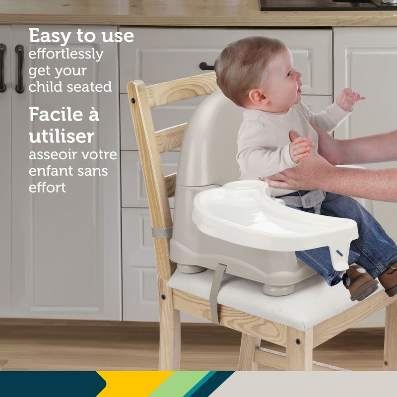 Safety 1st Easy Care Taupe Swing Tray Booster Seat Y1