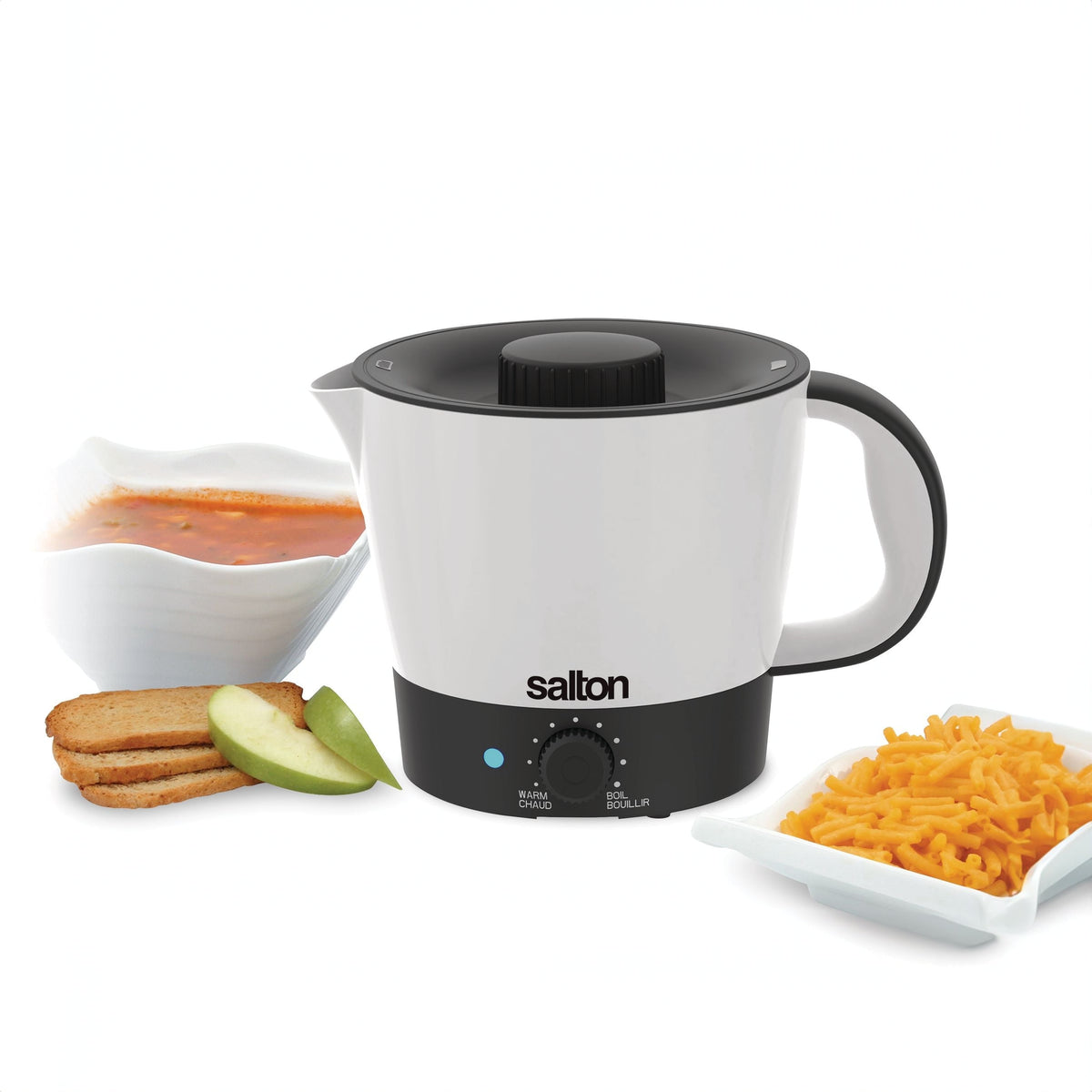 Salton BPA-Free White Multipot Cooker with Built-in Strainer