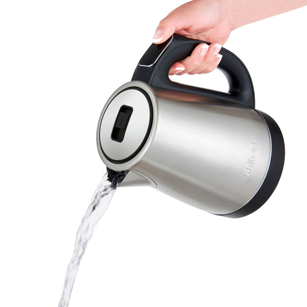 Salton Cordless Electric Kettle with Digital Display, Stainless Steel, 1.7-L K6