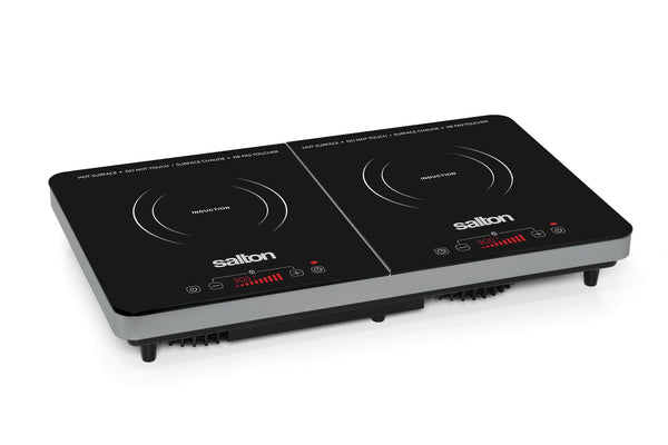 Salton Double Induction Cooktop, LED Display & Touch control with 10 Power Settings N2