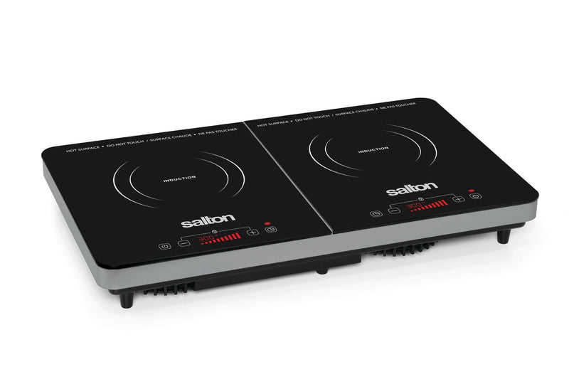 Salton Double Induction Cooktop, LED Display & Touch control with 10 Power Settings N2