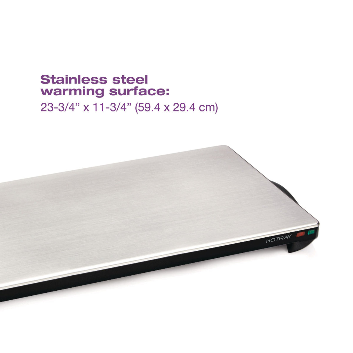 Salton Stainless Steel Cordless Hotray Warming Tray, 1000 W, 23-3/4-in