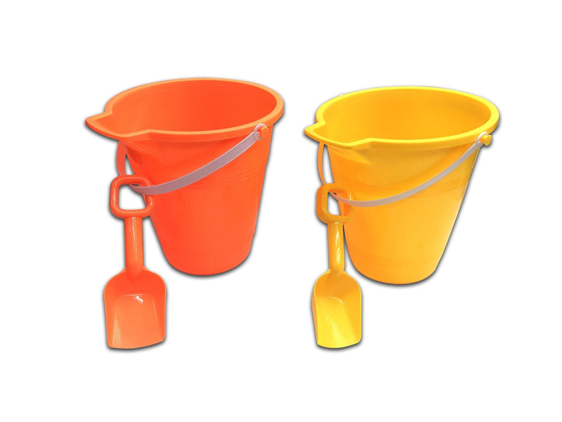 Sand Bucket & Shovel Set, Multi-Coloured, Assorted, Ages 2+, for Summer/Beach Activities I4