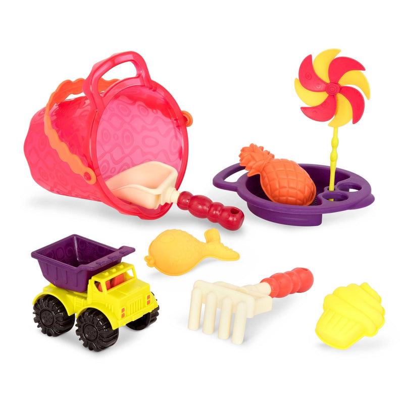 Sands Ahoy! Outdoor Beach Sand Playset with 9 Beach Accessories, Bilingual, 9-pc Z7