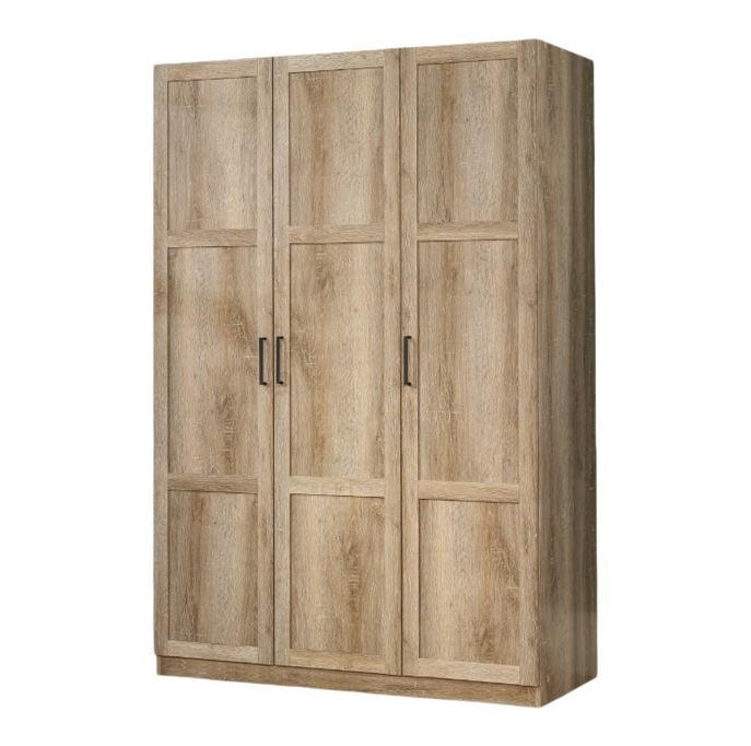 Sauder 3 Door Wardrobe, Shaker Oak X9