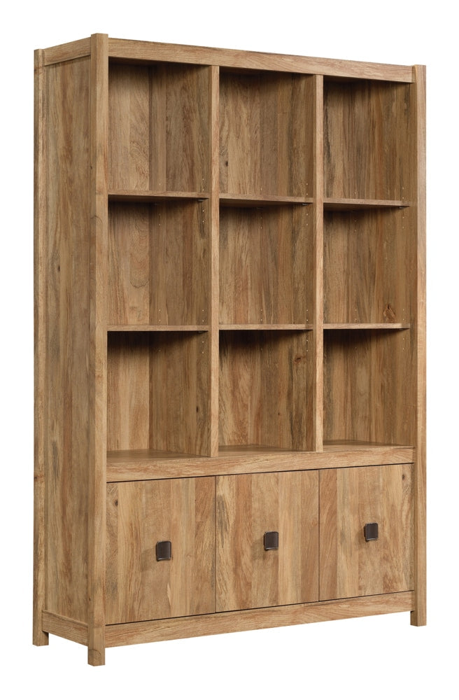 Sauder Cannery Bridge 3-Door Bookcase/Bookshelf Storage Cabinet, Sindoori Mango Finish V5