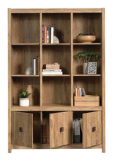 Sauder Cannery Bridge 3-Door Bookcase/Bookshelf Storage Cabinet, Sindoori Mango Finish