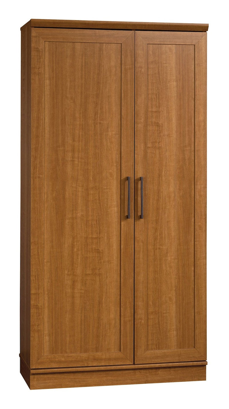 Sauder Homeplus 2-Door Storage Cabinet/Pantry with Adjustable Shelves, Sienna Oak Finish D2