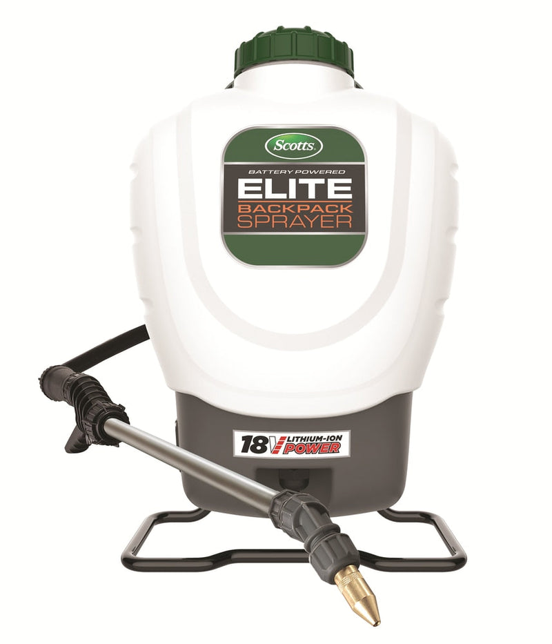 Scotts Elite 18V Lithium-Ion 2.0AH Battery Powered Garden Backpack Sprayer, 18.1-L I6
