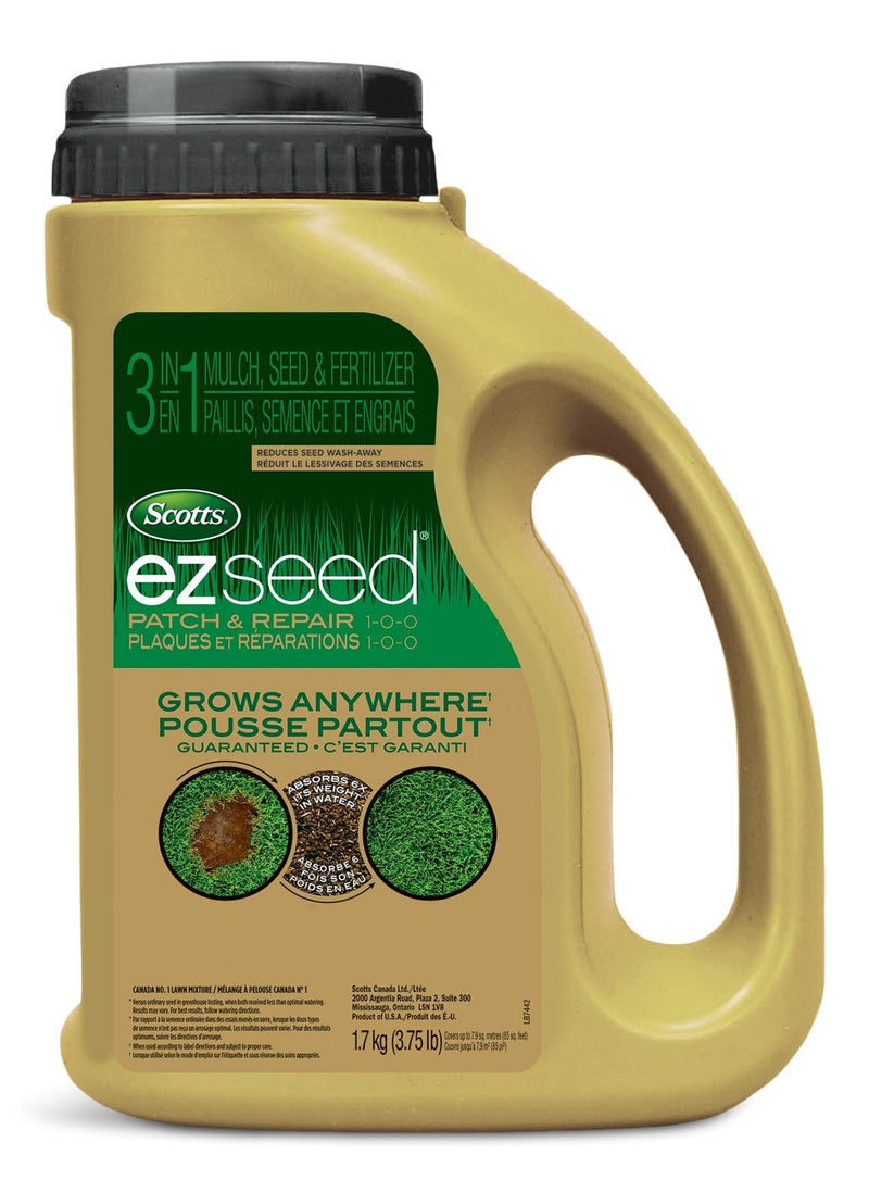 Scotts EZ Seed 3-in-1 Patch & Repair Grass Seed & Fertilizer Mix, 1-0-0, 1.71-kg H9