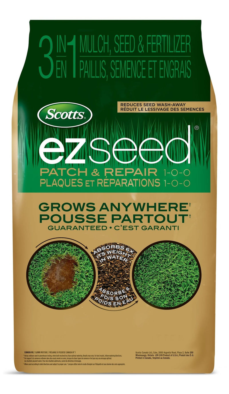Scotts EZ Seed 3-in-1 Patch & Repair Grass Seed & Fertilizer Mix, 1-0-0, 4.5-kg V2