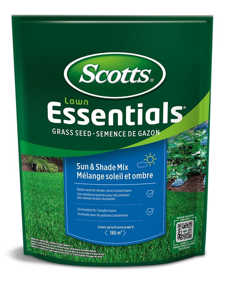 Scotts Lawn Essentials Sun & Shade Grass Seed Mix, Weed-Free, 1-kg U1