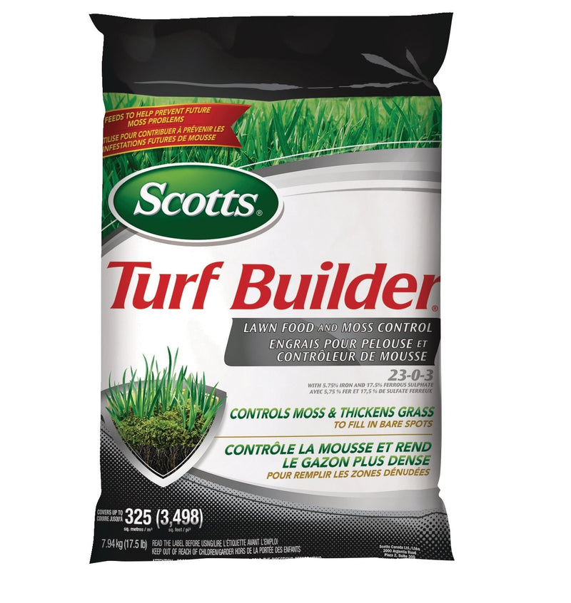 Scotts Turf Builder Lawn Food and Moss Control, 23-0-3, 7.94-kg, 325-m² R3