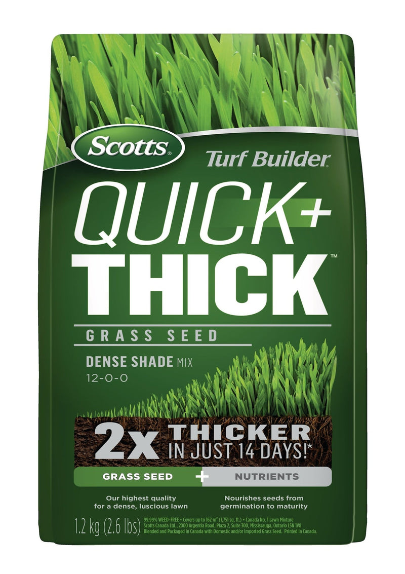 Scotts Turf Builder Quick + Thick Grass Seed Dense Shade Mix, 12-0-0, 1.2-kg S0