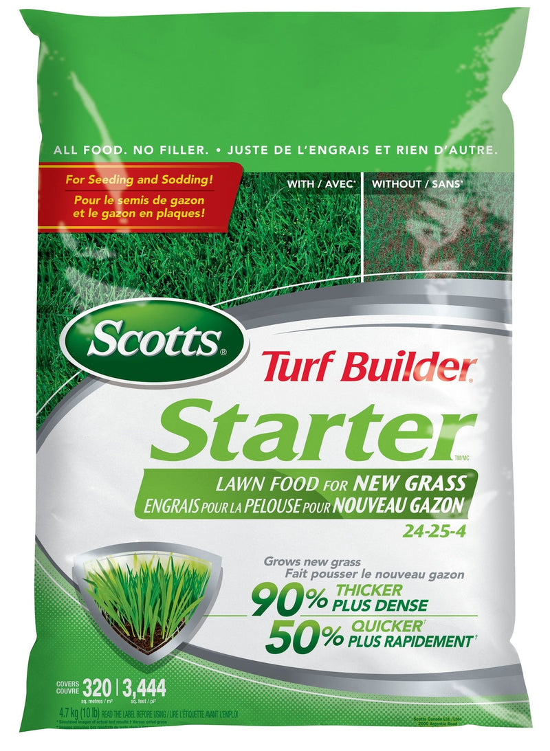 Scotts Turf Builder Starter Lawn Fertilizer, 24-25-4 For New Grass, 320-m2 R5