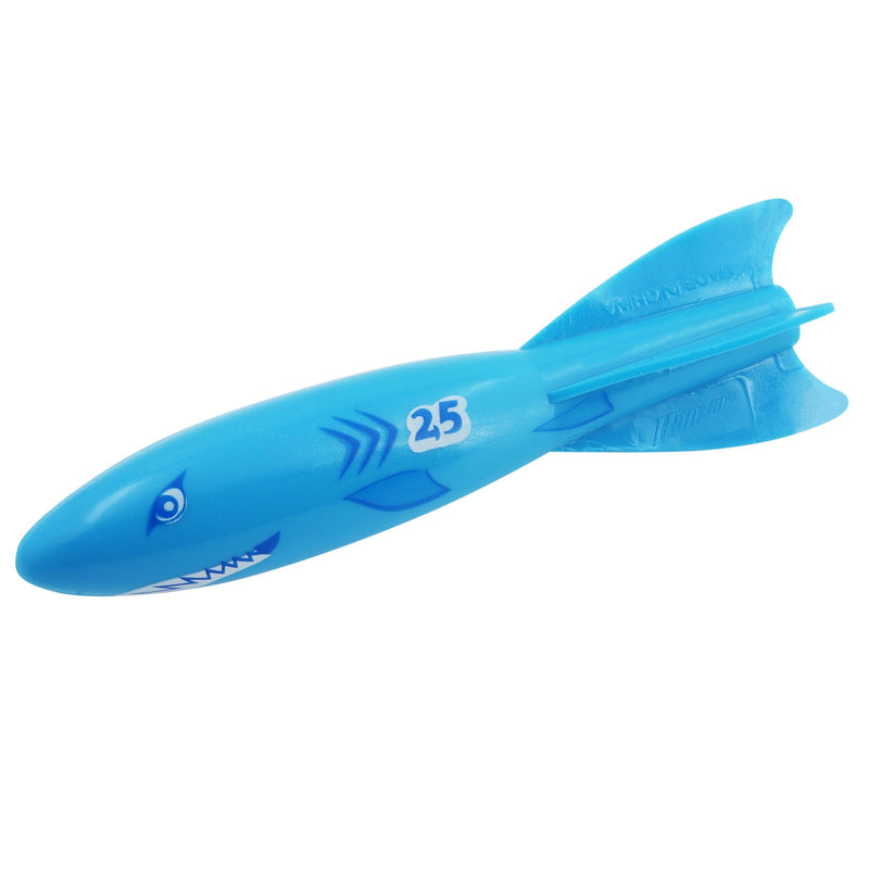 Shark Torpedo Beast Underwater Pool Diving Toys, Multi-Coloured, Assorted, 4-pk, Ages 3+, for Beach/Pool Fun Activities L9
