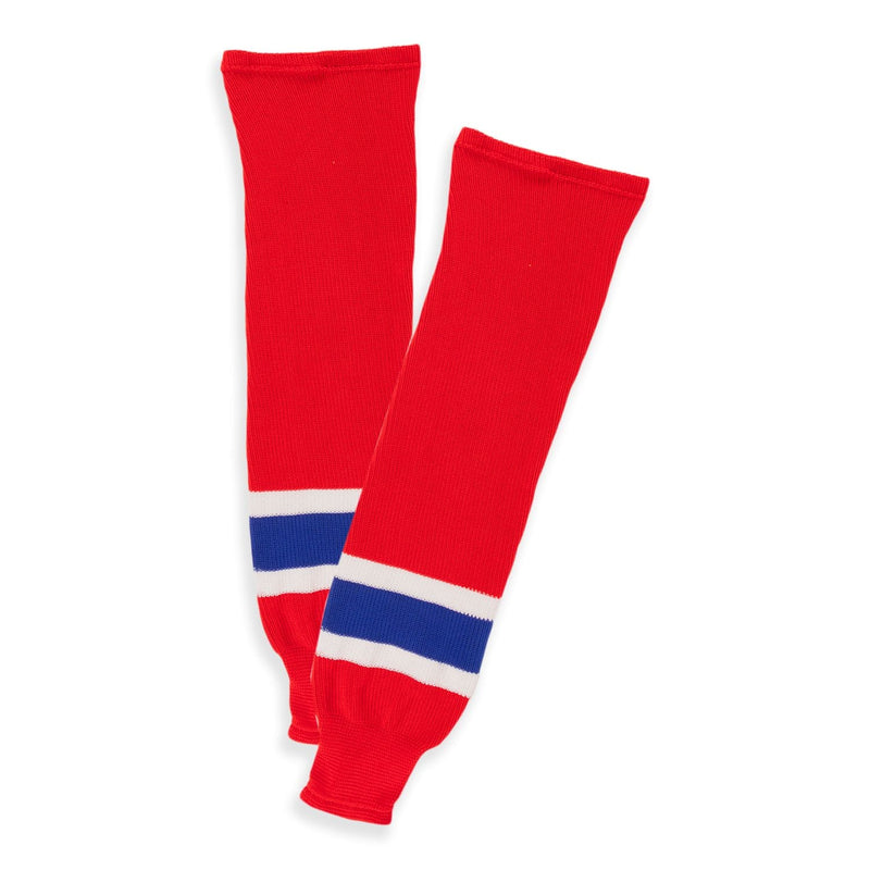 Sherwood NHL Knit Hockey Socks, Montreal Canadiens, Red/Navy/White, Assorted Sizes X2