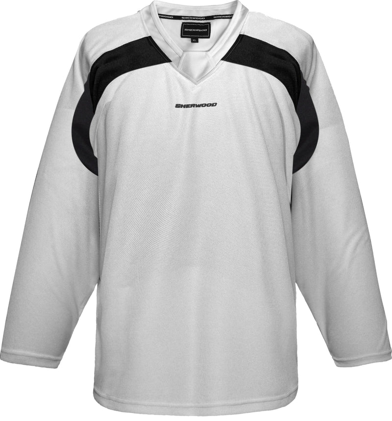 Sherwood Performance Practice Hockey Jersey, Senior, White, Assorted Sizes W8