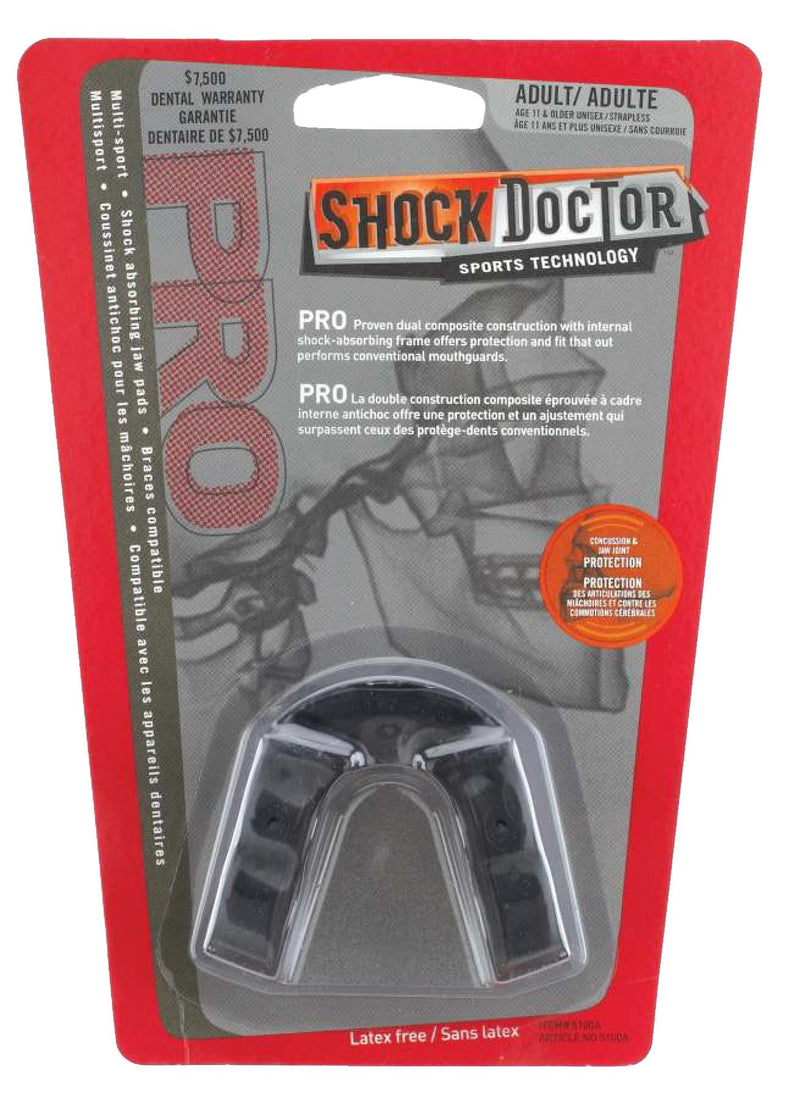 Shock Doctor Pro Mouthguard, Junior/Senior, Black A8