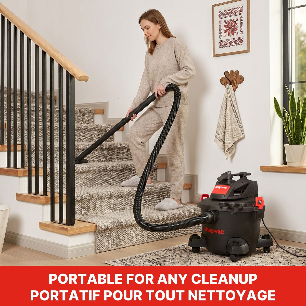 Shop-Vac 3.0 Peak HP Wet/Dry Heavy Duty Shop Vacuum, 22-L