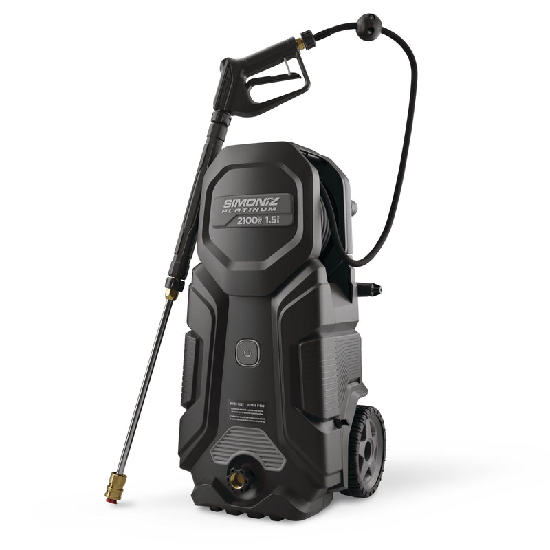Simoniz Platinum 2100 PSI 1.5 GPM Corded Cold Water Wheeled Brushed Electric Pressure Washer with Foam Blaster M5