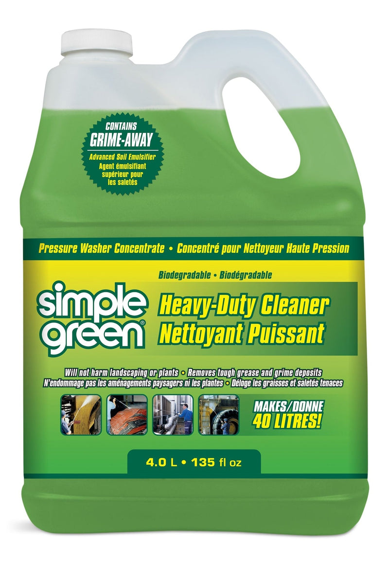 Simple Green Heavy-Duty Concentrate Pressure Washer Detergent, 4L B3