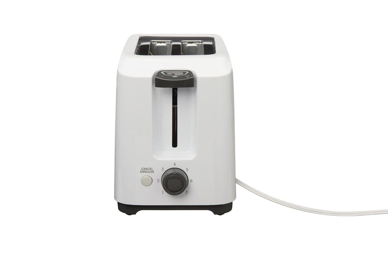 Simplicité 2-Slice Toaster, White, Removable Crumb Tray Z9