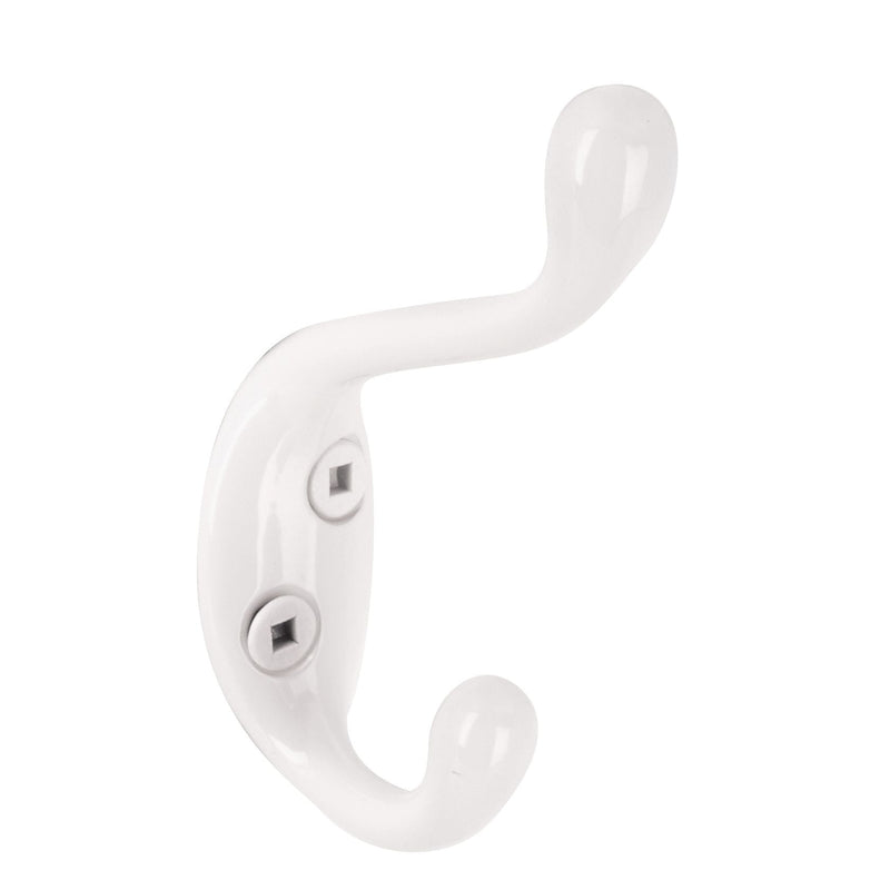 Single Hook, 3.5", White, 3pk G0