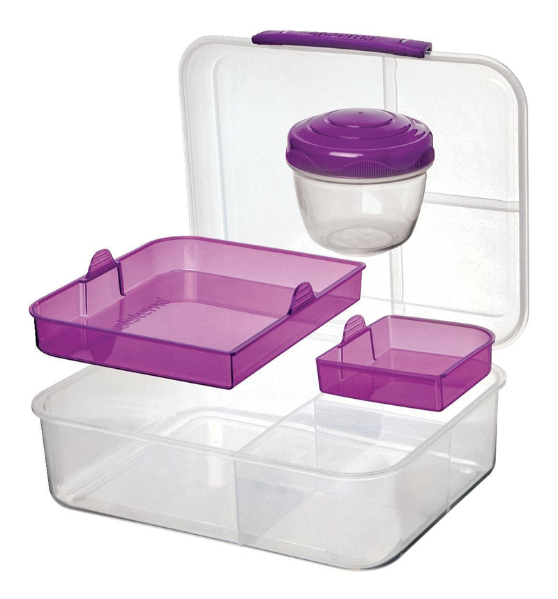 Sistema To Go Bento Lunch Box Plastic Food Storage Container, 1.65 L (55.7 oz) V9