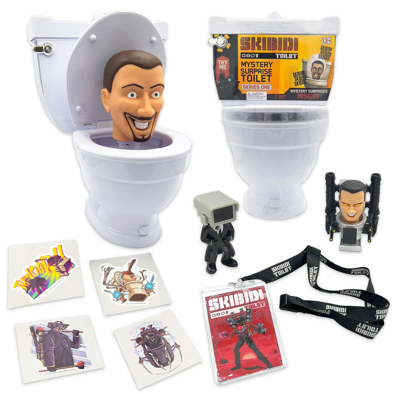 Skibidi Toilet Giant Mystery Toilet Set with Surprise Toys for Ages 13+, Assorted Figures I2