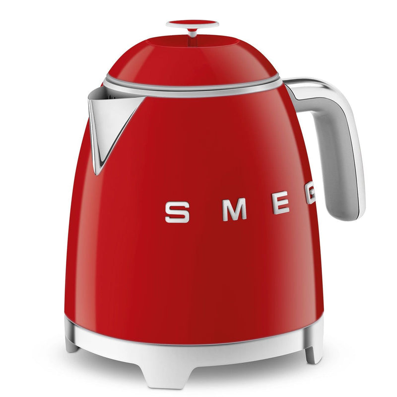 Smeg 50's 1400W Retro Style Electric Mini Countertop Kettle with Cordless Base, Red, 0.8-L A0