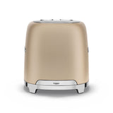 Smeg 50's Retro Style Wide Slot Pop Up Electric Toaster with 6 Settings, 2-Slice, Champagne