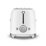 Smeg 50's Retro Style Wide Slot Pop Up Electric Toaster with 6 Settings, 2-Slice, Matte White