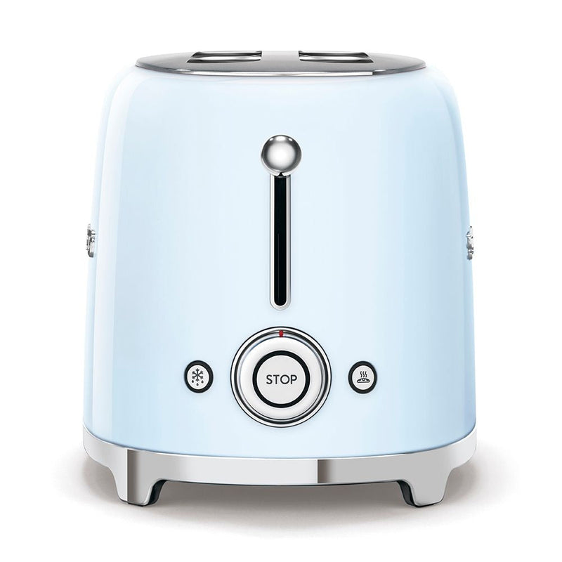 Smeg Retro Style Electric Toaster with Multi-Function Control, Light Blue, 2-Slices F5