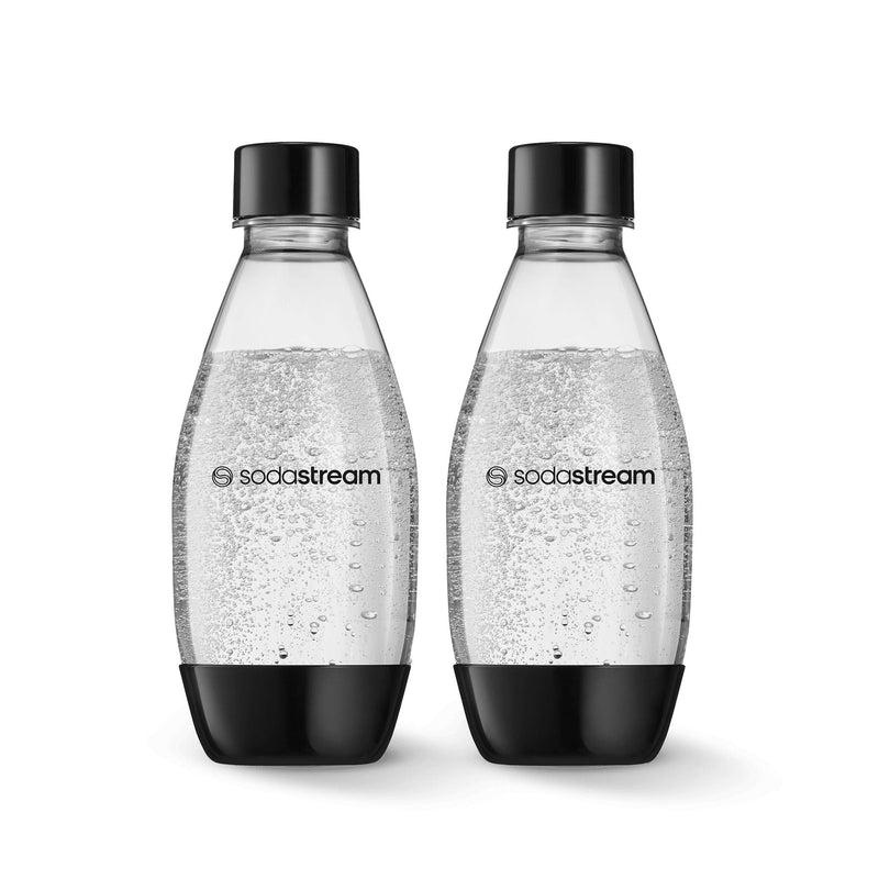 SodaStream Carbonating Bottle, Dishwasher Safe, BPA-Free, Black, 0.5-L, 2-pk L3