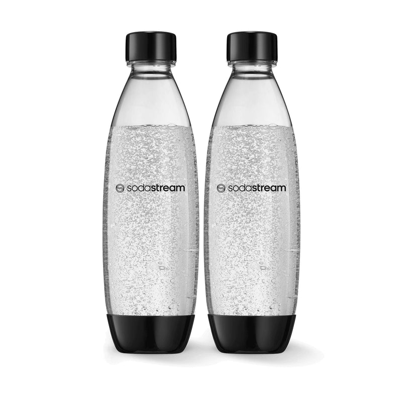SodaStream Slim Carbonating Bottle, Dishwasher Safe, BPA-Free, Black, 1-L, 2-pk X6