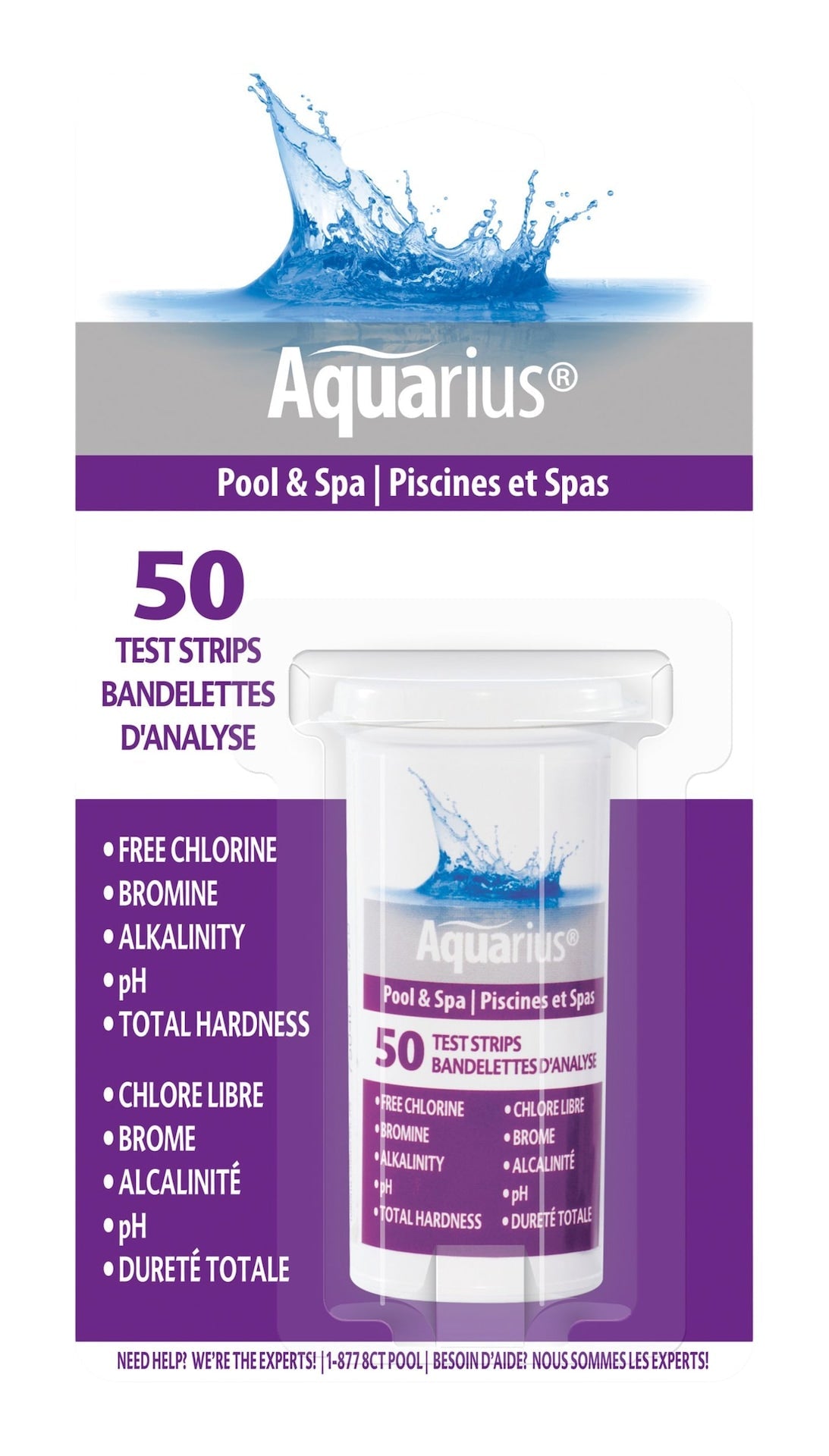 Sodium Chloride Pool & Spa Test Strips, 50-pk