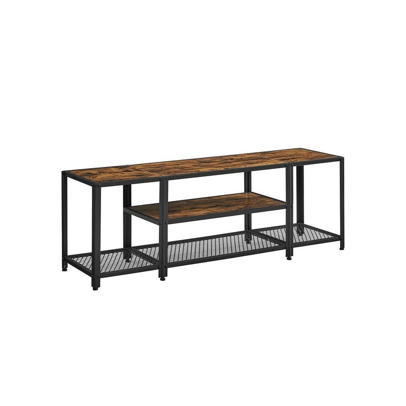 Songmics Home 3-Tier Industrial Rustic Brown TV Stand E0