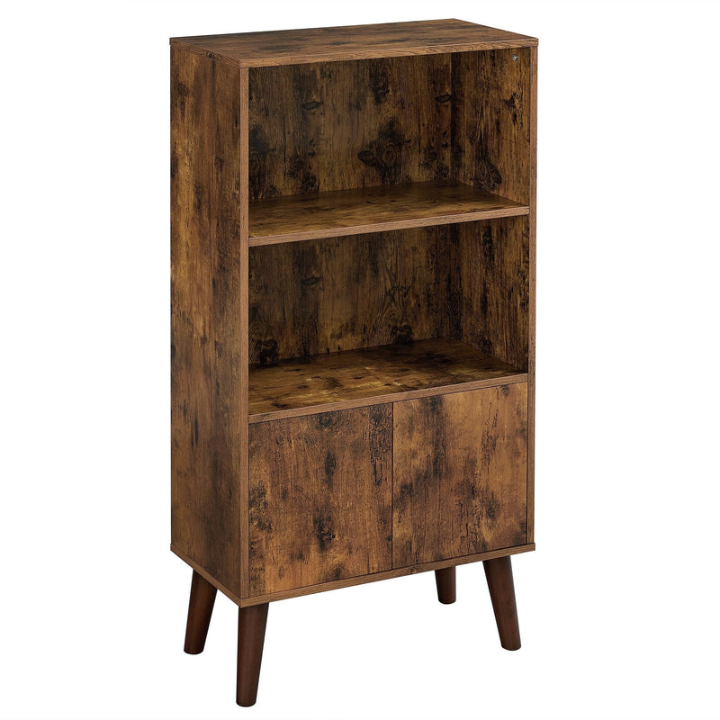 Songmics Home 3-Tier Rustic Brown Retro Cabinet with Steel Frame G6