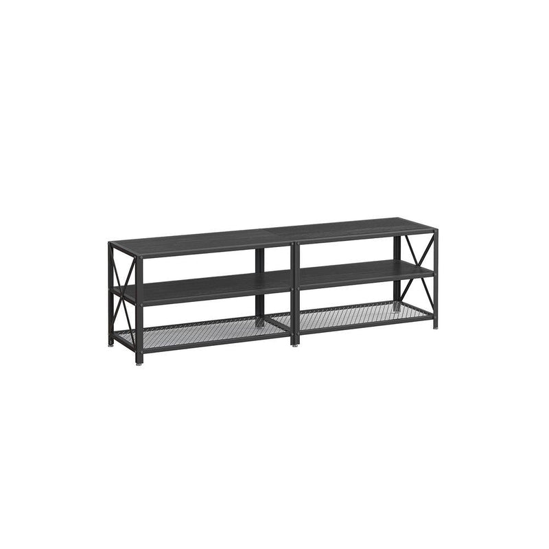 Songmics Home 70-in 3-Tier Industrial Black TV Stand D8