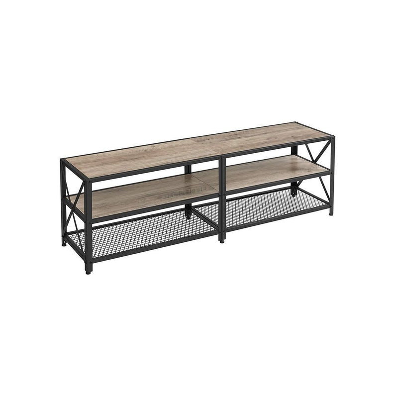 Songmics Home 70-in 3-Tier Industrial Greige/Black TV Stand W8