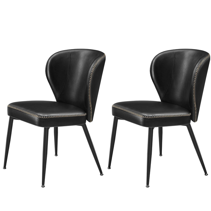 Songmics Home Mid-Century Modern Black Dining Chairs Set, 2-pk I9