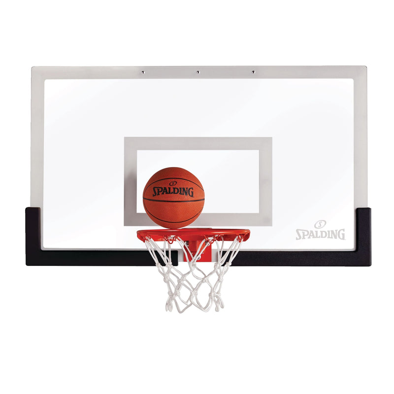 Spalding 180° Arena Slam Jam Pro Over-The-Door Mini Basketball Hoop & Net with Ball X2