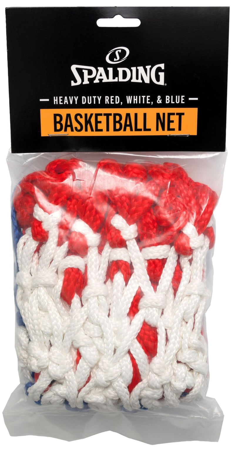 Spalding Heavy Duty Indoor/Outdoor Standard Replacement Basketball Net, Red/White/Blue H4