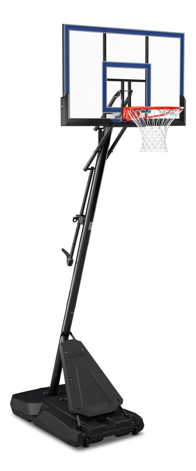 Spalding Hercules Acrylic Portable Adjustable Basketball Backboard, Hoop & Net System, 50-in X8