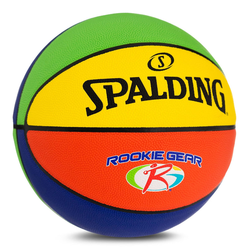 Spalding Rookie Gear Youth Kids' Indoor/Outdoor Multi-Colour Composite Basketball, Size 5 (27.5-in) G5