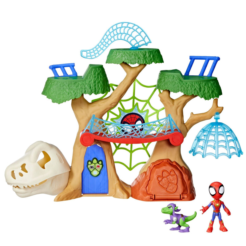 Spider-Man Spidey & His Amazing Friends Dino-Webs Treehouse Playset with Spider-Man Toys, Ages 3+ P4