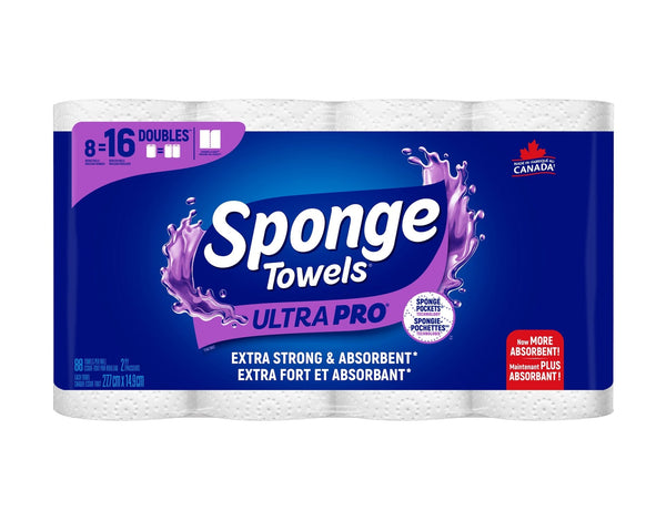 Sponge Towels Ultra Pro Paper Towels, 8=16 rolls W6