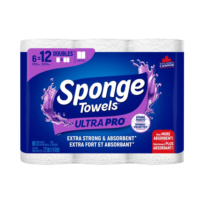 SpongeTowels Utra Pro Double Roll Paper Towel, 6-pk M1