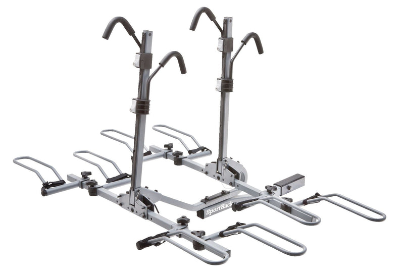 SportRack SR2902LR Crest Deluxe 4-Bike Lock & Tilt Platform Hitch Mount Bike Rack, Fits 2-in Receiver, Granite Grey W9